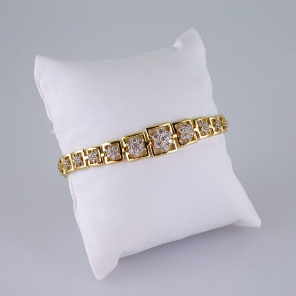 Woman Bracelets/ Pulseras Dama/  Zircon Stone/  14K Real Color// B956
