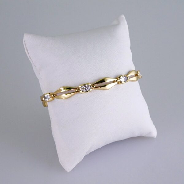 Woman Bracelets/ Pulseras Dama/ Zircon Stone/14K Real Color// B958