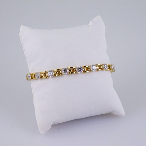Woman Bracelets/ Pulseras Dama/ Zircon Stone/14K Real Color// B970