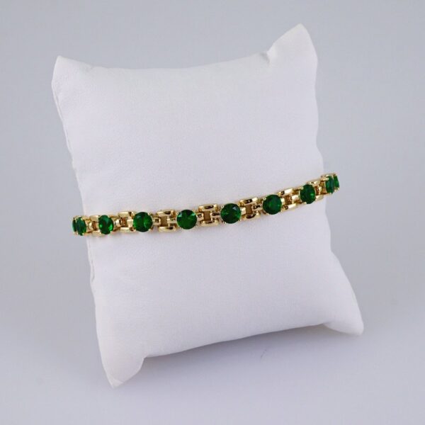 Woman Bracelets/ Pulseras Dama/  Zircon Stone/  14K Real Color// B971