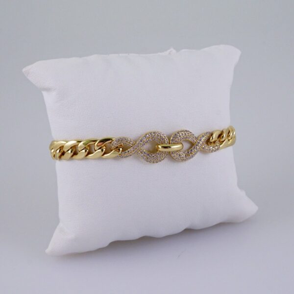 Woman Bracelets/ Pulseras Dama/  Zircon Stone/  14K Real Color// B977