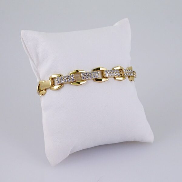 Women Bracelets/ Pulseras Dama/  Zircon Stone/  14K Real Color// B983