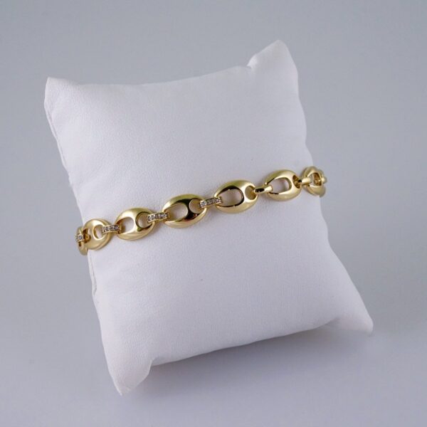 Women Bracelets/ Pulseras Dama/  Zircon Stone/  14K Real Color// B992