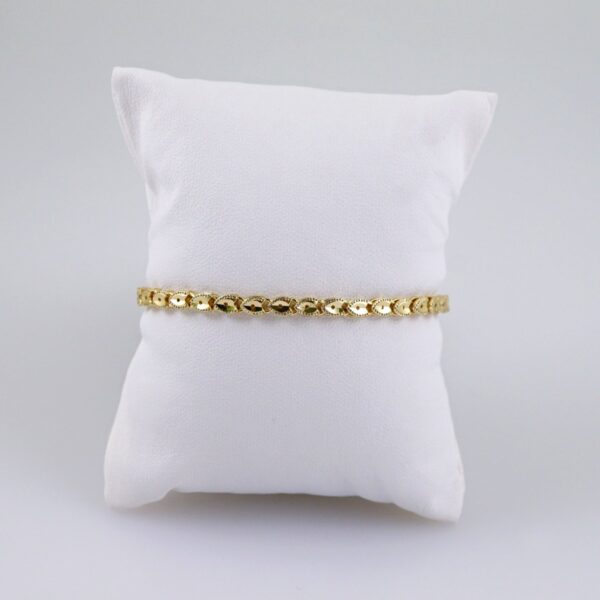 Women Bracelets/ Pulseras Dama/  Plain/  14K Real Color// B999