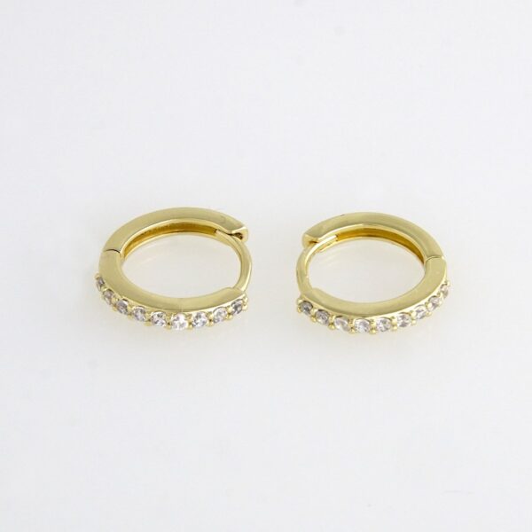 Earrings Woman/ Aretes Dama/ Zircon Stone/ 14K Real Color//E-118