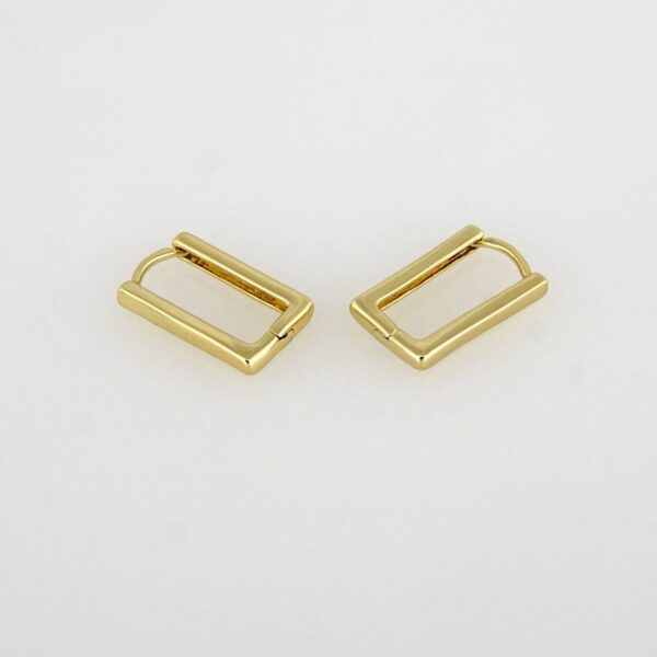 Earrings Woman/Aretes Dama/Plain/ 14K Real Color// E-128