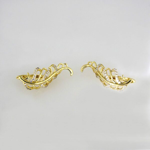 Earrings Woman/ Aretes Dama/ Zircon Stone/ 14k Real Color// E-141