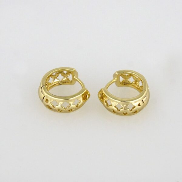 Earrings Woman/ Aretes Dama/ Zircon Stone/ 14K Real Color// E-150