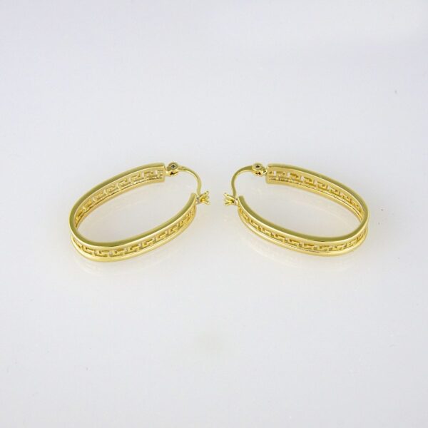 Earrings Woman/Aretes Dama/  Plain/  14K Real Color// E-157