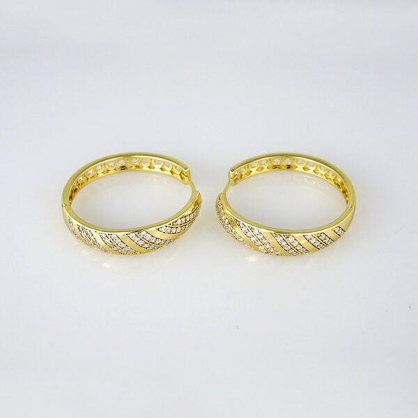 Earrings Woman/Aretes Dama/  Zircon Stone/  14K Real Color// E-165