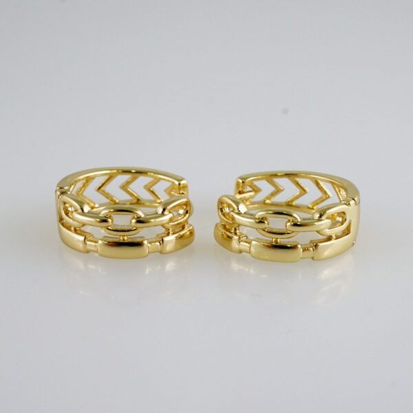 Women Earrings/ Aretes Dama/  Zircon Stone/  14k Real Color// E1000