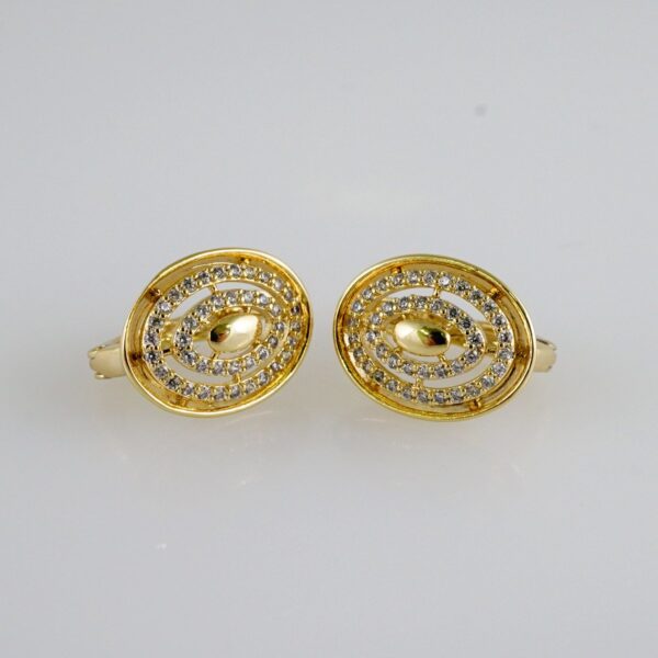 Women Earrings/ Aretes Dama/  Zircon Stone/  14k Real Color// E1003