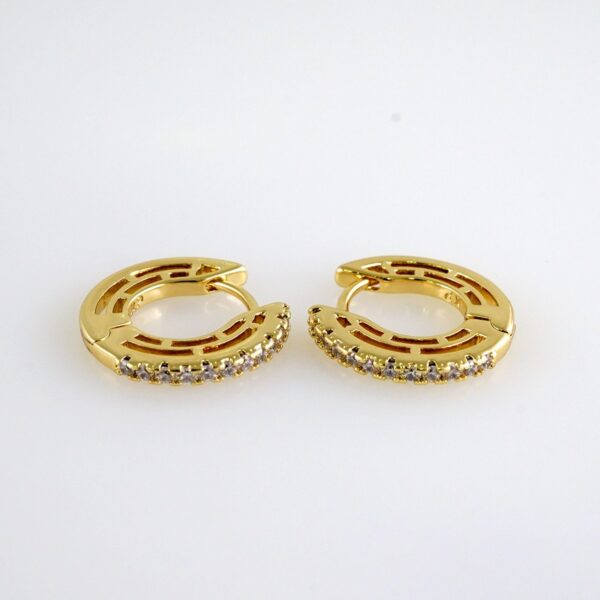 Women Earrings/ Aretes Dama/Zircon Stone/14k Real Color// E1005