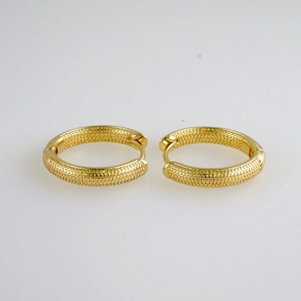 Women Earrings/ Aretes Dama/  Plain/  14k Real Color// E1006