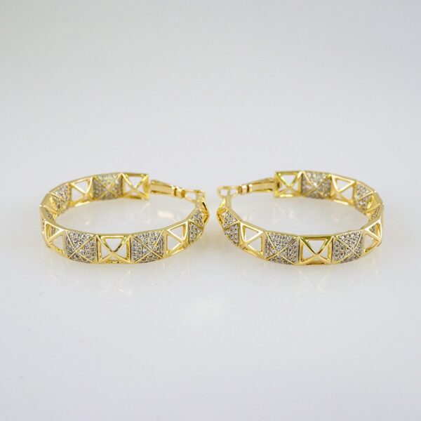 Women Earrings/ Aretes Dama/Zircon Stone/14k Real Color// E1008