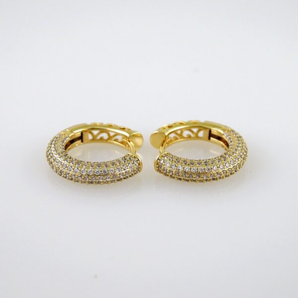 Women Earrings/ Aretes Dama/  Zircon Stone/  14k Real Color// E1025