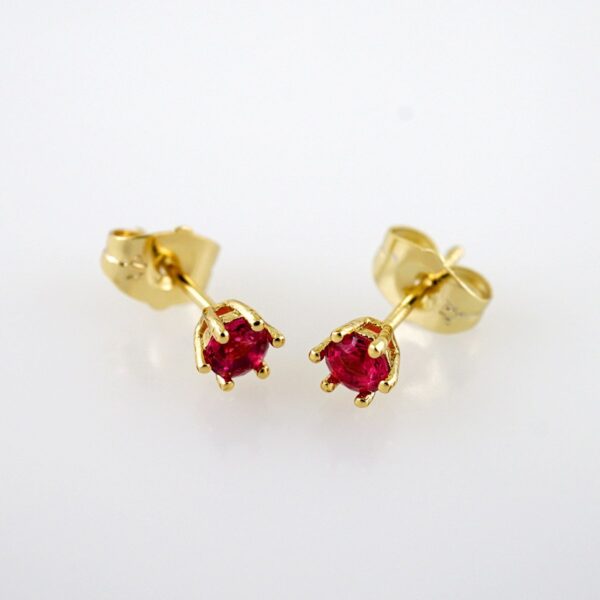 Women Earrings/ Aretes Dama/  Zircon Stone/  14k Real Color// E1038