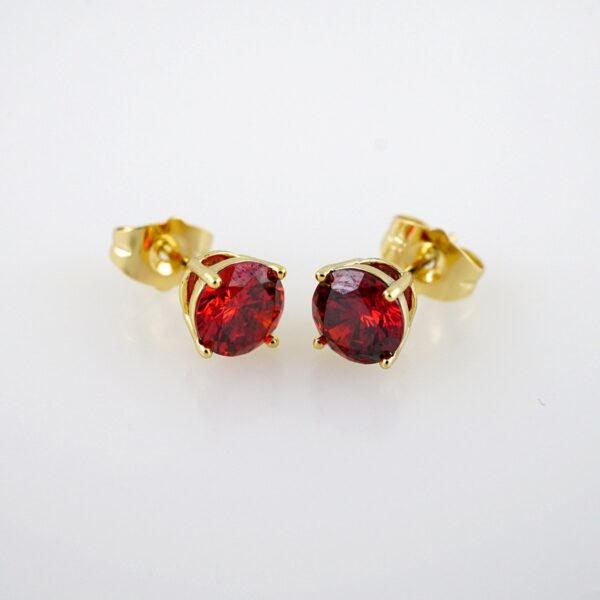 Women Earrings/ Aretes Dama/  Zircon Stone/  14k Real Color// E1040