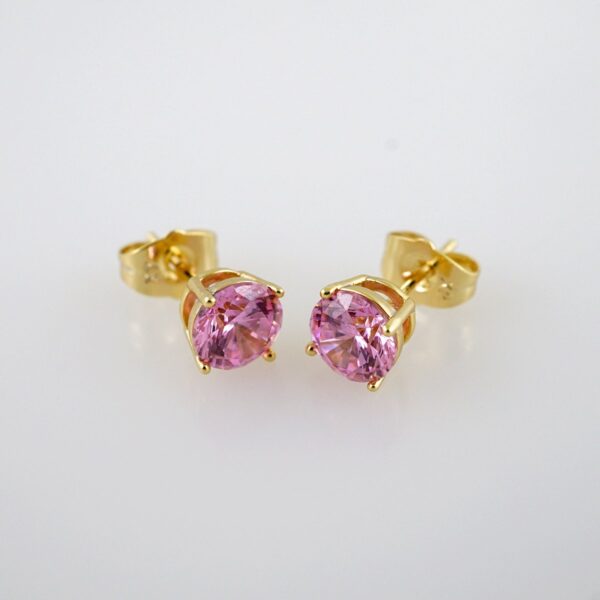 Women Earrings/ Aretes Dama/  Zircon Stone/  14k Real Color// E1041