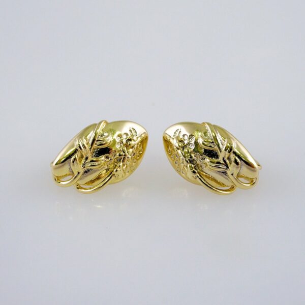 Women Earrings/ Aretes Dama/  Plain/  14k Real Color// E1048