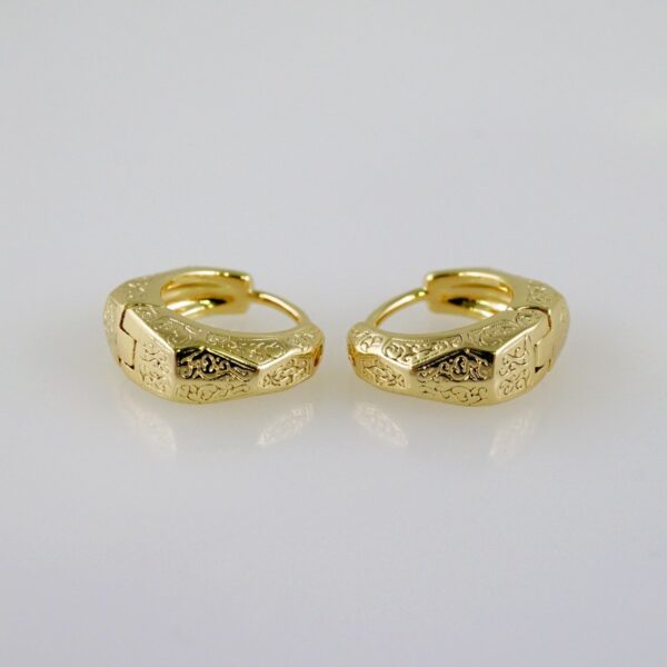Women Earrings/ Aretes Dama/  Plain/  14k Real Color// E1065