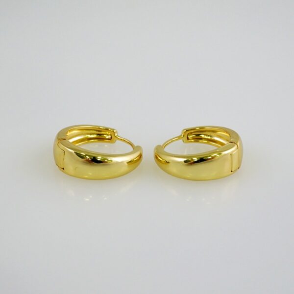 Women Earrings/ Aretes Dama/  Plain/  14k Real Color// E1074