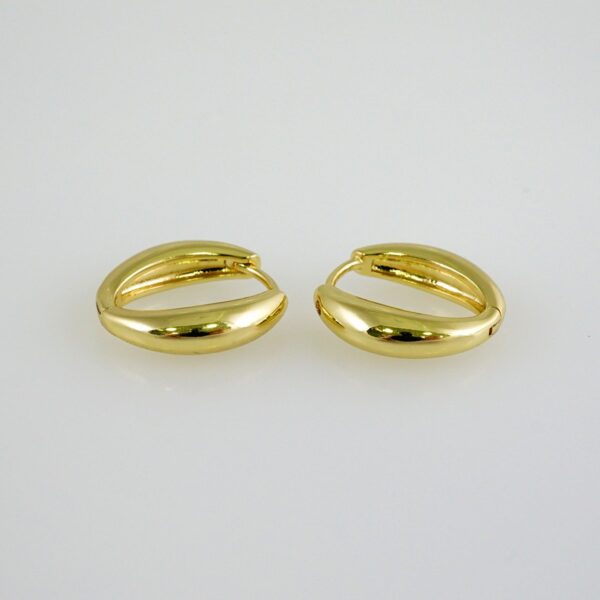 Women Earrings/ Aretes Dama/  Plain/  14k Real Color// E1075