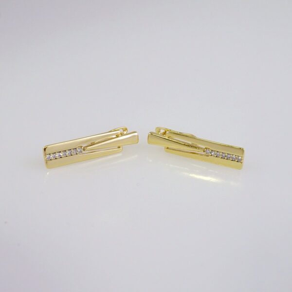 Women Earrings/ Aretes Dama/  Zircon Stone/  14k Real Color// E1079