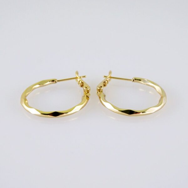 Women Earrings/ Aretes Dama/ Plain/  14k Real Color// E1323