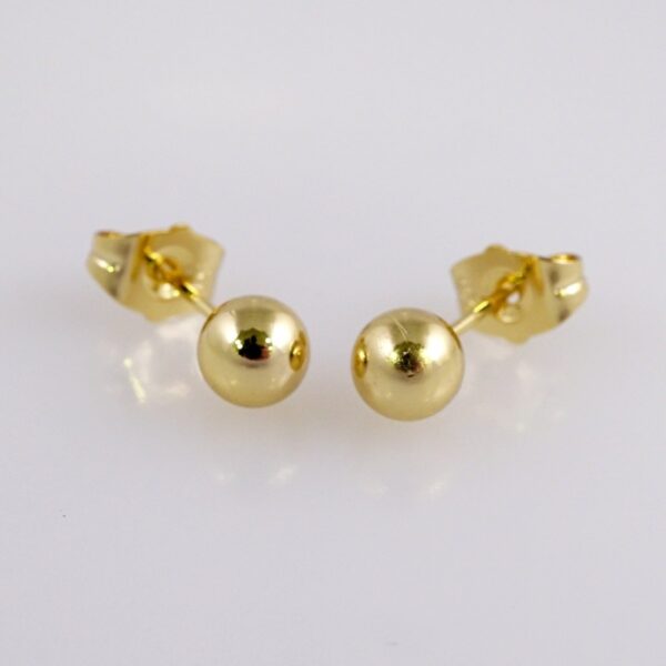 Woman Earrings / Aretes Dama/  Plain/  14k Real Color// E1105
