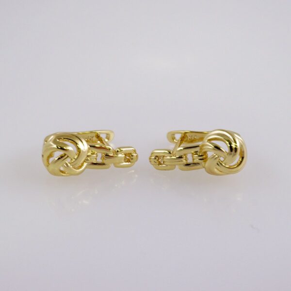 Woman Earrings / Aretes Dama/  Plain/  14k Real Color//E1109