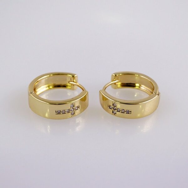 Woman Earrings / Aretes Dama/  Zircon Stone/  14k Real Color// E1110