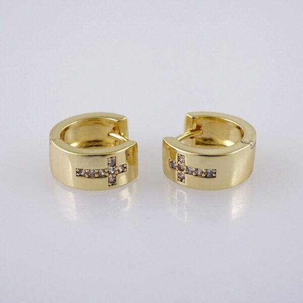 Woman Earrings / Aretes Dama/  Zircon Stone/  14k Real Color// E1120