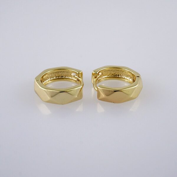 Woman Earrings / Aretes Dama/  Plain/  14k Real Color// E1121