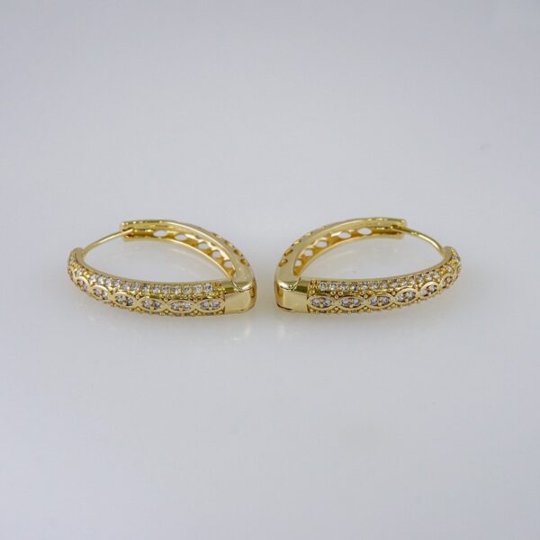 Woman Earrings / Aretes Dama/  Zircon Stone/  14k Real Color// E1126