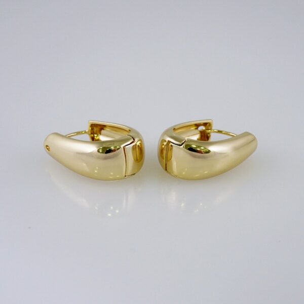 Woman Earrings / Aretes Dama/  Plain/  14k Real Color// E1129