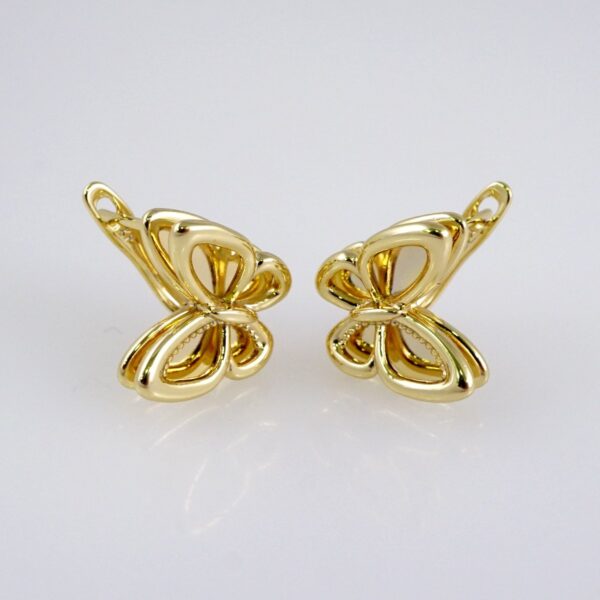 Woman Earrings / Aretes Dama/  Zircon Stone/  14k Real Color// E1134