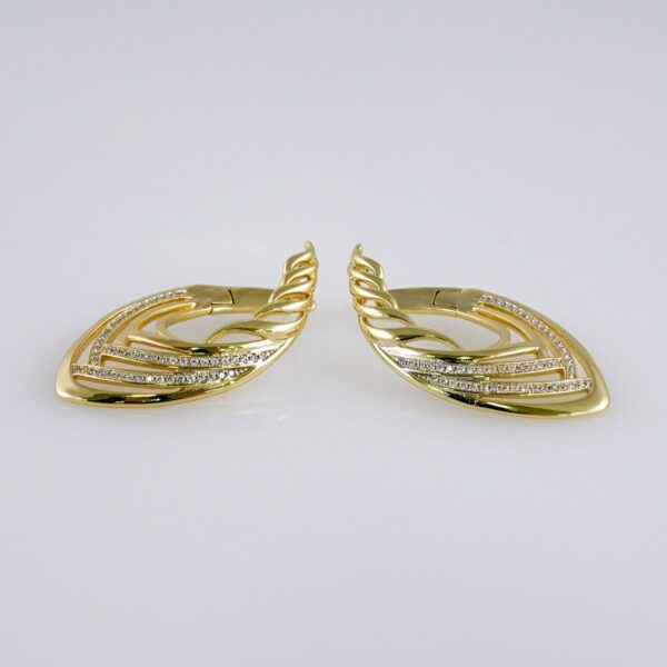 Woman Earrings / Aretes Dama/  Zircon Stone/  14k Real Color// E1136