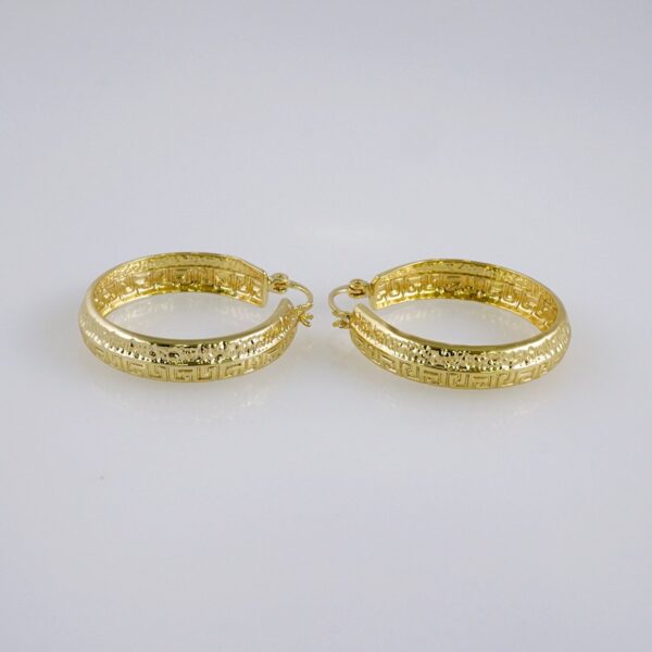 Woman Earrings / Aretes Dama/  Plain/  14k Real Color// E1137