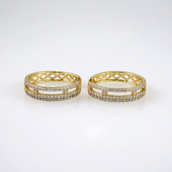 Woman Earrings / Aretes Dama/  Zircon Stone/  14k Real Color// E1143