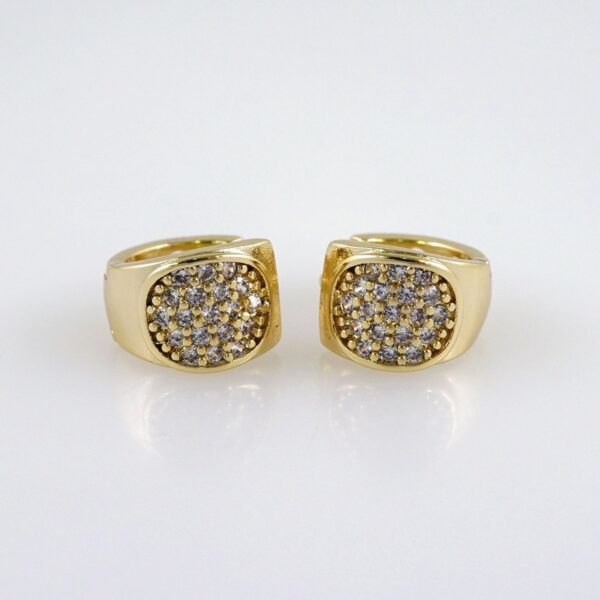 Woman Earrings / Aretes Dama/  Zircon Stone/  14k Real Color// E1151