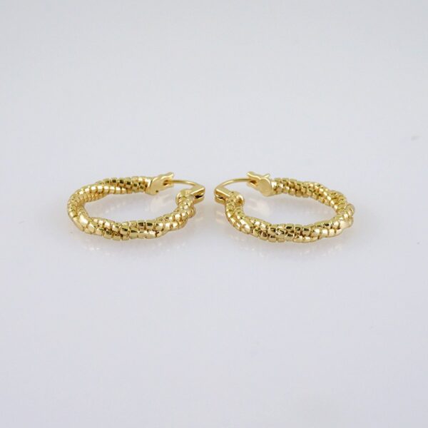 Woman Earrings / Aretes Dama/Plain/14k Real Color// E1155