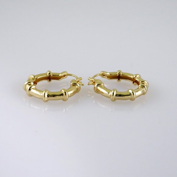 Woman Earrings / Aretes Dama/ Plain/  14k Real Color// E1156