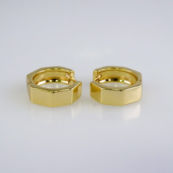 Woman Earrings / Aretes Dama/  Plain/  14k Real Color// E1172