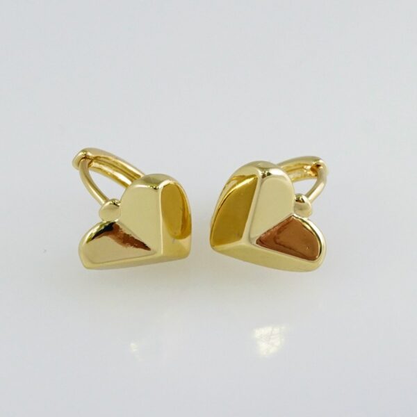 Woman Earrings / Aretes Dama/  Plain/  14k Real Color// E1173