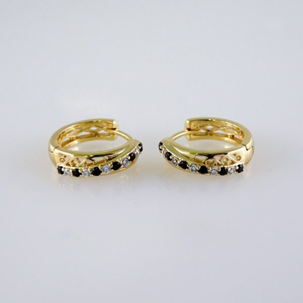 Woman Earrings / Aretes Dama/  Zircon Stone/  14k Real Color// E1179