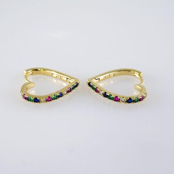 Woman Earrings / Aretes Dama/  Zircon Stone/  14k Real Color// E1181