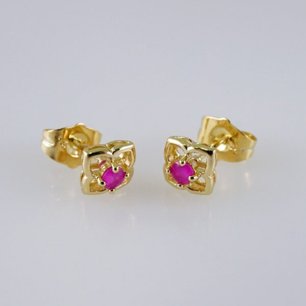 Woman Earrings / Aretes Dama/  Zircon Stone/  14k Real Color// E1191
