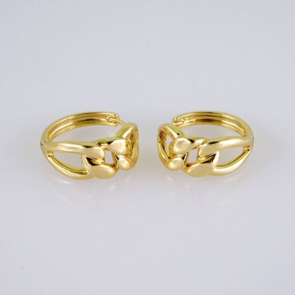 Woman Earrings / Aretes Dama/  Plain/  14k Real Color// E1202