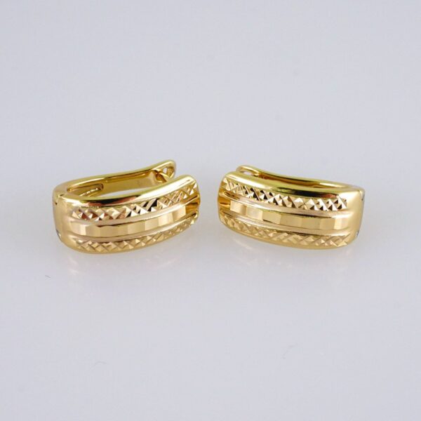 Woman Earrings / Aretes Dama/ Plain/  14k Real Color// E1203